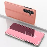 Etui pokrowiec ochronny do Samsung Galaxy S24 FE Clear View Case - różowy