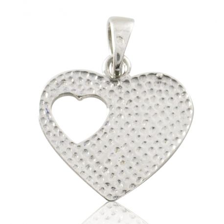 SREBRNY WISIOREK SERCE Z WYCIĘTYM SERDUSZKIEM PRÓBA SREBRA 925 GRAWER zdjęcie 3