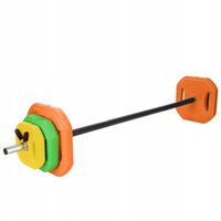 SZTANGA Z OBCIĄŻENIEM BITUMICZNYM ZESTAW GRYF SKŁADANA TRENING SIŁOWY 20 KG