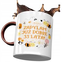 Kubek Bordowy Na Urodziny 33 33Cie 33-Cie Prezent Z Nadrukiem Ze Zdjęciem