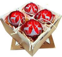 Szklane bombki choinkowe 4 szt. 10 cm