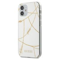 Guess GUHCP12SPCUCHWH iPhone 12 mini 5,4" biały/white hardcase Gold Chain