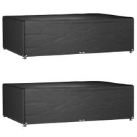 Pokrowce na meble ogrodowe, 2 szt., 12 oczek, 227x152x65 cm