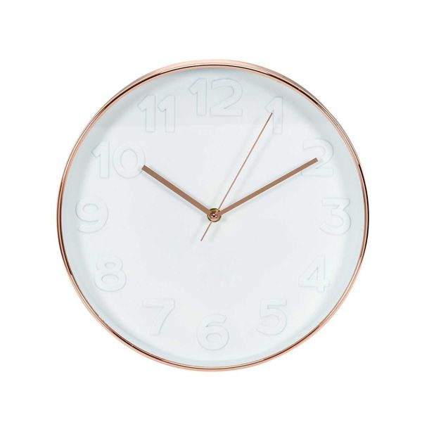Zegar Rotin golden rose/ white zdjęcie 1