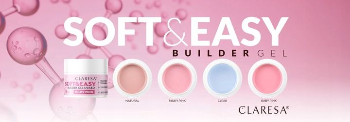 Claresa Żel Budujący Soft & Easy Builder Gel 45 g - Natural zdjęcie 2