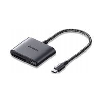 UGREEN ADAPTER STACJA HUB CZYTNIK KART PAMIĘCI SD TF PORT USB KABEL USB C