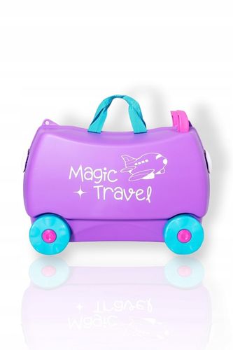 Walizka kabinowa dla dzieci jeżdżąca podróżna jeździk MAGIC TRAVEL HOLIDAY na Arena.pl