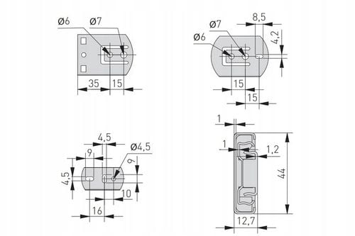 Prowadnica kulkowa GTV push open do szuflad 350 mm pełny wysuw udźwig na Arena.pl