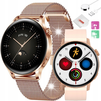 SMARTWATCH DAMSKI KARDIOWATCH ZEGAREK J.POLSKI ROZMOWY PULS 2 PASKI + SZKŁO
