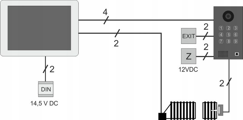PANEL WEWNĘTRZNY M12W VIDOS zdjęcie 8