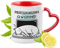 Kot Kotki Kubek Czerwony Z Uszkiem W Kształcie Serca Na Prezent