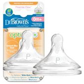 Dr. Brown's Smoczek do butelki z szeroką szyjką preemie 0m+ 2 sztuki ORG OPAK