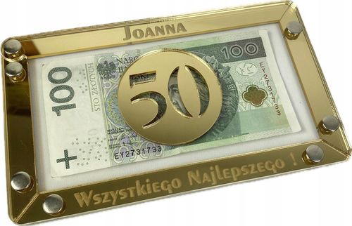 Srebrna Złota Koperta Kartka Pudełko Na Pieniądzę Urodziny 18 30 40 na Arena.pl