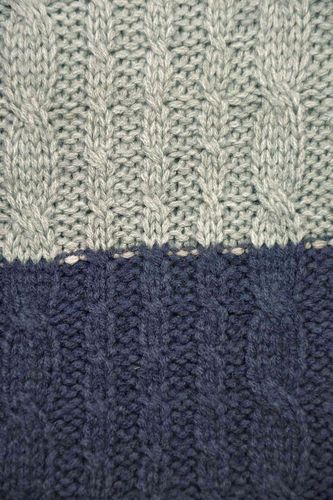 Pull&Bear Siwo-Granatowy Sweter, Warkocz - 36 / S na Arena.pl