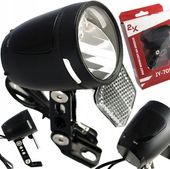 LAMPA ROWEROWA PRZEDNIA NA DYNAMO LED ON/OFF 90LUX