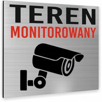 Tabliczka KAMERA TEREN MONITOROWANY Tablica nierdzewna PIKTOGRAM ALUMINIUM