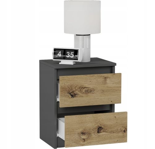 Szafka nocna komoda stolik 40cm R-2 ANTRACYT MIX ARTISAN na Arena.pl