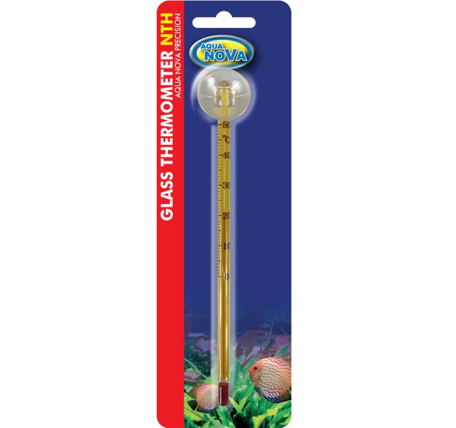 AQUA NOVA Termometr akwariowy szklany do akwarium analogowy 15 cm zdjęcie 1
