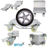 19001 Zestaw Wózków manewrowych 2szt stalowe na Kółkach 680kg/1szt