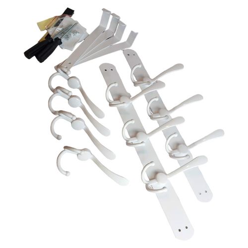 Wieszak z haczykami na drzwi biały 2szt na Arena.pl