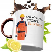 Kubek Bordowy Dla Elektryka Na Urodziny Prezent Z Nadrukiem Ze Zdjęciem