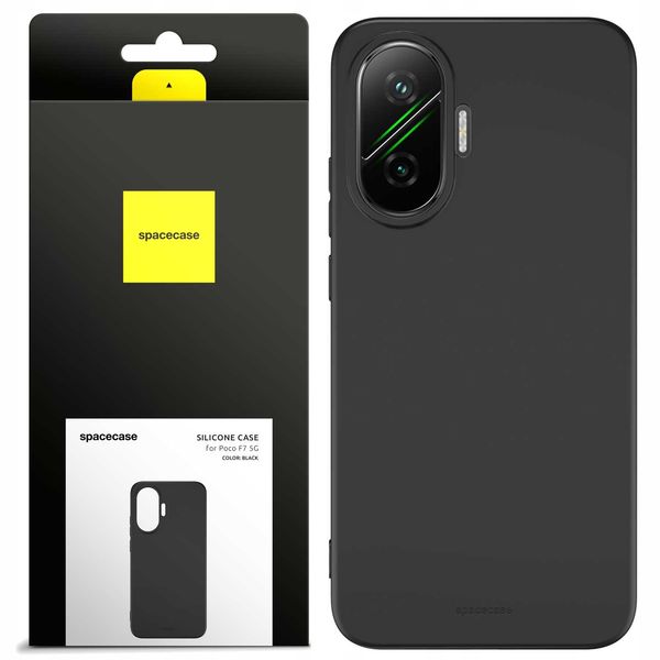 Spacecase Silicone Case 3.0 Poco F7 5G Black zdjęcie 1