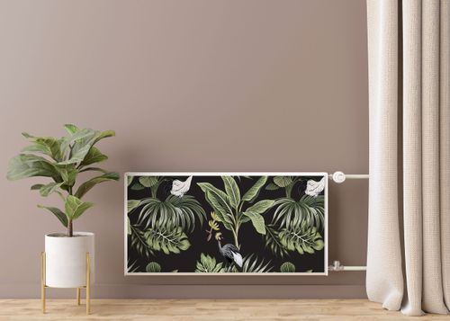 OSŁONA MAGNETYCZNA Na Kaloryfer Liście Tropikalne Ptaki 100cm x 60cm na Arena.pl