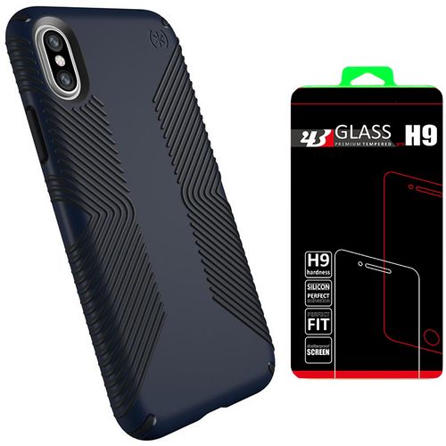 SPECK PRESIDIO GRIP Apple iPhone X - ECLIPSE BLUE +szkło na Arena.pl