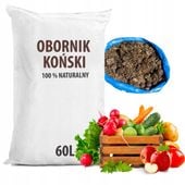 Obornik KOŃSKI z NATURALNEJ HODOWLI do WARZYW 60 L nawóz organiczny