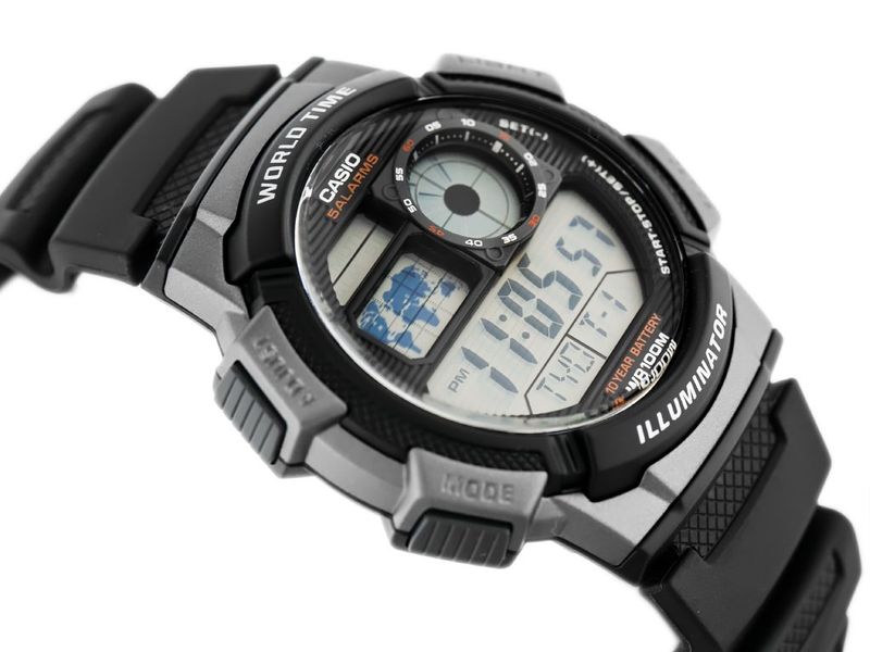 ZEGAREK MĘSKI CASIO AE-1000W 1BVDF (zd073g) - WORLD TIME zdjęcie 3