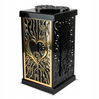 Znicz Artystyczny Serce 31 cm Złoty Ekskluzywna Kapliczka Fermo Duży