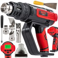 OPALARKA ELEKTRYCZNA Z REGULACJĄ 2 BIEGI LCD 50-650°C 2200W MOCNA +5