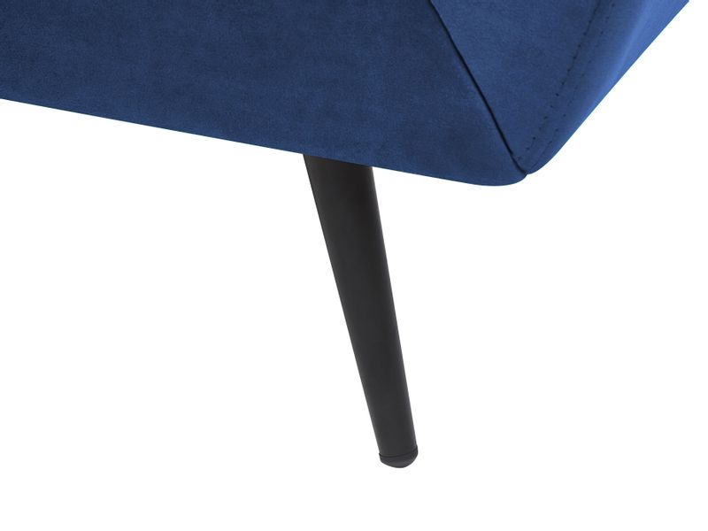 Sofa 3-osobowa welurowa niebieska LENVIK zdjęcie 7