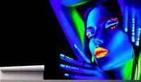 Fototapeta NEONOWA KOBIETA ELEKTRONICZNA 390x280