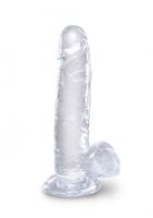 7 inch cock with balls transparant king cock