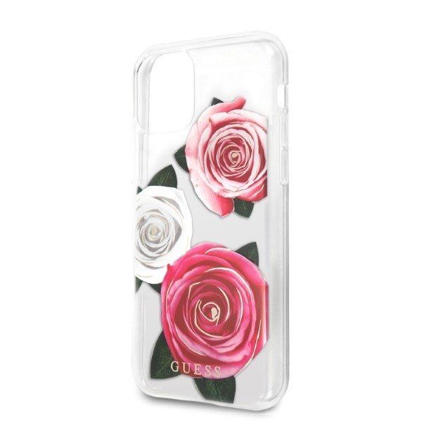 Guess GUHCN58ROSTRT iPhone 11 Pro transparent hardcase Flower zdjęcie 3