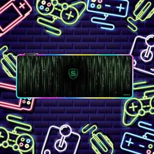 Podkładka pod myszkę gamingowa mysz xxl duża klawiaturę RBG świecąca 80x30 na Arena.pl