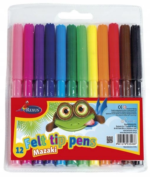 FLAMASTRY PISAKI 12KOL. 5466 zdjęcie 1