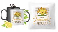 Dla Mikołaja Zestaw Kubek Magiczny + Poduszka Z Nadrukiem Ze Zdjęciem