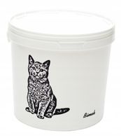 Pojemnik na karmę dla KOTÓW wiadro 12l / 5kg
