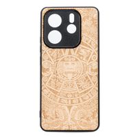 Drewniane Etui Bewood do Xiaomi Redmi Note 14 5G KALENDARZ AZTECKI ANIEGRE