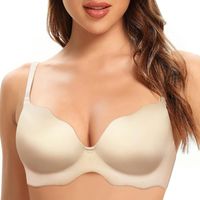 Damski Biustonosz bez Fiszbin i Usztywnień Pełne Pokrycie Beżowy 38 85B