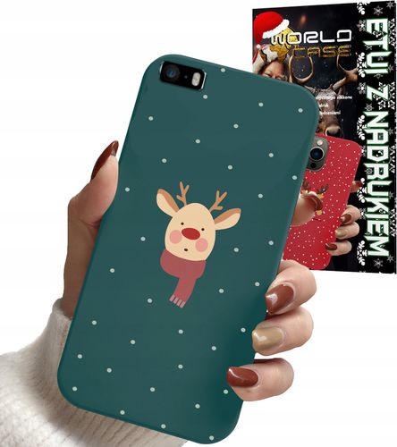 ETUI CASE DO IPHONE 5 / 5S / 5C - ŚWIĄTECZNE WZORY RENIFER MIKOŁAJ PREZENT na Arena.pl