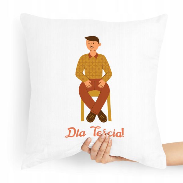 Poduszka Prezent Dla Teścia Taty Z Nadrukiem Ze Zdjęciem zdjęcie 1