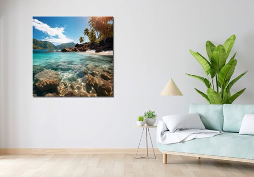 Obraz 100x100cm Odosobniony Raj na Arena.pl