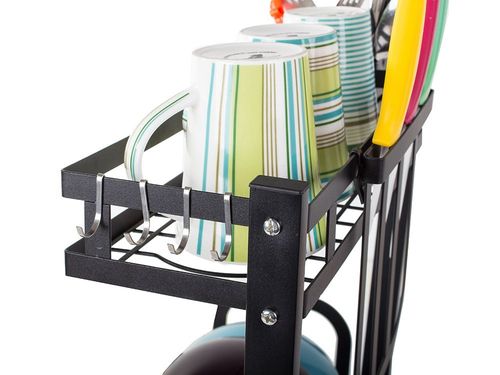 PÓŁKA OCIEKACZ DWIE PÓŁKI CZARNY METAL 40CM ORGANIZER na Arena.pl