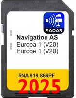 MAPA GPS DISCOVERY MEDIA MIB2 V20 EU 2025 CADDY TIGUAN PASSAT POLO RADARY