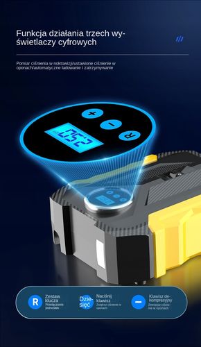 KOMPRESOR SAMOCHODOWY Pompka Sprężarka 12V LED LCD na Arena.pl