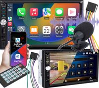 Radio Samochodowe 2DIN 7cali Android Auto Car Play BT USB AUX SD Mikrofon