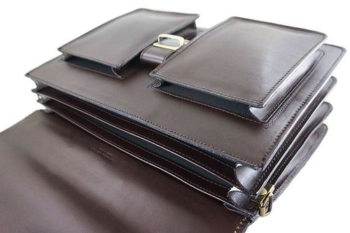 Aktówka męska - skóra naturalna - Czarna na Arena.pl